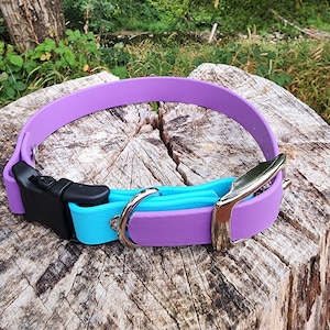 3/4&quot; Adjustable Buckle YKK Quick Release E-Collar Dog Collar, 3/4&quot; Wide Biothane Waterproof Buckle Collar, Custom Color & Sizes