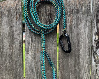 Paracord Dog Leash with Handle, Choose Colors, Length and Hardware, Handmade
