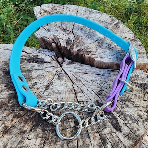5/8&quot; Adjustable Half Check Dog Collar, 5/8&quot; Wide Biothane Waterproof Buckle Martingale Collar, Custom Color & Sizes