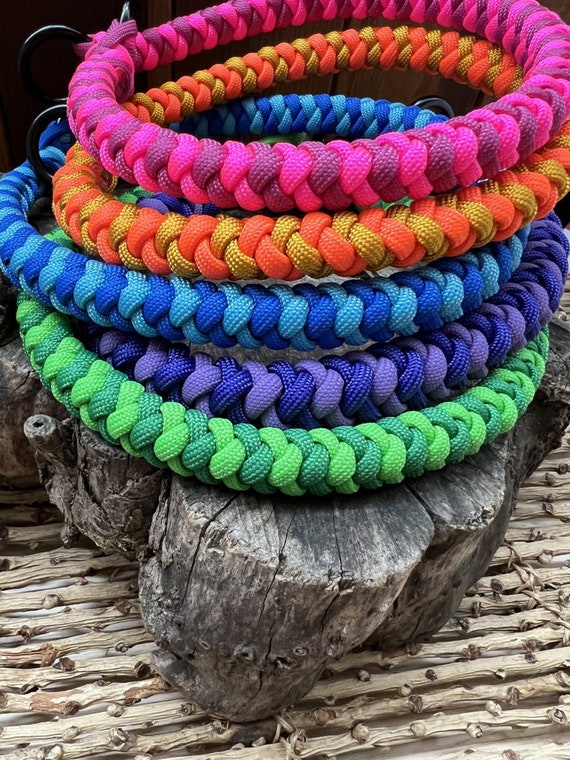 Buy Thick Round Braid Paracord Dog Collar, Custom Colors and Closure,  Available in Slip, Adjustable Buckle, Half Check, YKK or Modified Slip  Online in India 