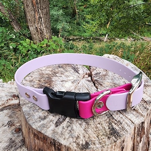 1" Adjustable Buckle YKK Side Release Dog Collar, 1" Wide Biothane Waterproof E-Collar Buckle Collar, Custom Color & Sizes