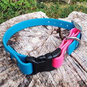 5/8&quot; E-Collar Adjustable Buckle YKK Side Release Dog Collar, 5/8&quot; Wide Biothane Waterproof Buckle Collar, Custom Color & Sizes
