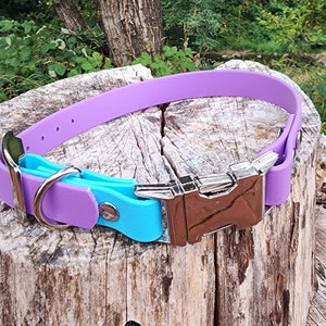 3/4&quot; Adjustable Buckle Side Release E-Collar Dog Collar, 3/4&quot; Wide Biothane Waterproof Buckle Collar, Custom Color & Sizes