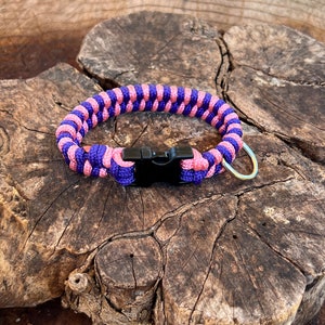 Custom Fishtail Mini Paracord Dog Collar, Choose Your Size and Colors, Our Smallest Weave image 1
