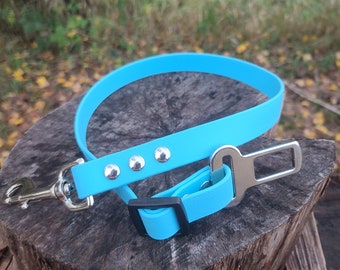 Adjustable Biothane Dog Seat Belt, 3/4" Wide Biothane Waterproof Seatbelt, Custom Color, Great Gift, Perfect Dog Lover Gift