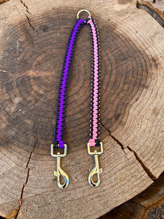 Paracord Dog Leash Coupler Splitter, Walk Two Dogs on One Leash