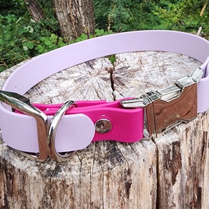 1" Adjustable Buckle Side Release Dog Collar, 1" Wide Biothane Waterproof E-Collar Buckle Collar, Custom Color & Sizes