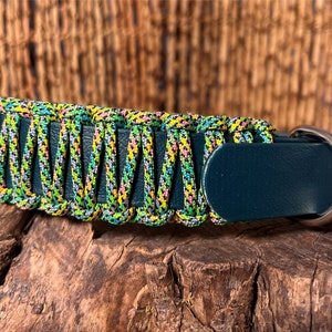 Adjustable Buckle Collar, 1 1/2&quot; Wide Biothane and Paracord Waterproof Buckle Collar, Custom Colors & Sizes