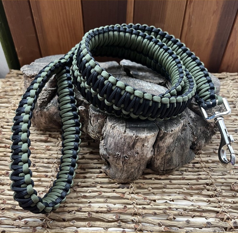 King Cobra Paracord Dog Leash With Handle Custom Colors With Etsy