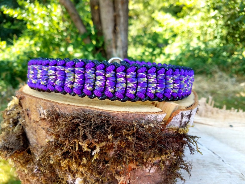 Paracord Dog Collar Double Wide Sanctified Custom Colors Etsy