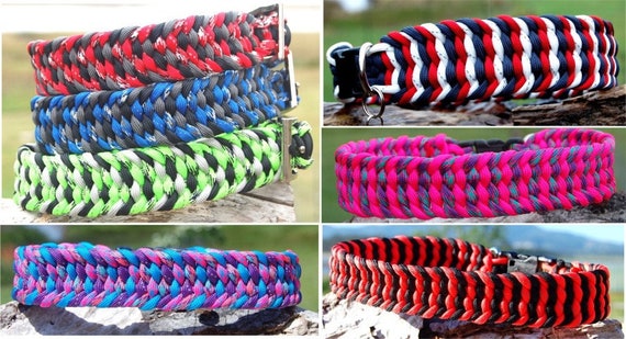 Paracord Dog Collar, Custom Colors and Closure, Trilobite Weave, Available  in Slide, Adjustable, Martingale, Half Check, Buckle -  Canada