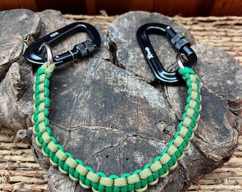 Paracord Dog Crate Strap Handle, Choose Your Weave, Hardware, Colors & Length