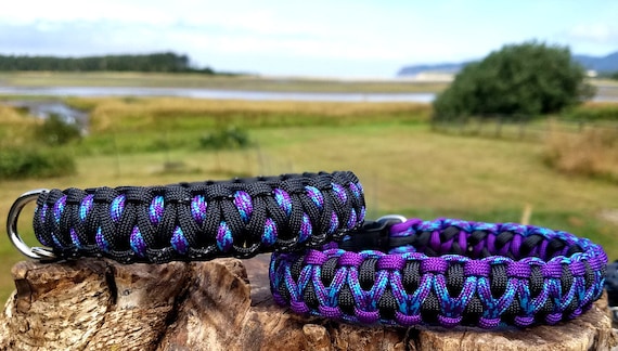 Paracord Dog Collar, Custom Colors and Closure, Dragon Weave, Available in  Slide, Adjustable, Martingale, Half Check, Buckle 