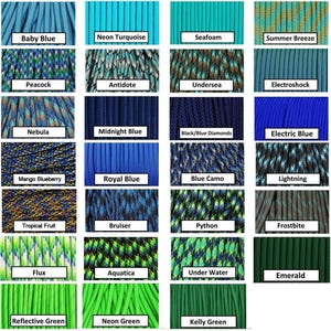 550 Paracord 10', 25', 50', 100' or Sample Pack - 100+ colors to choose from image 3