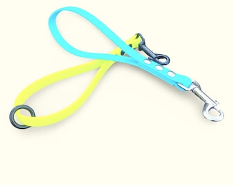 Biothane Waterproof Dog Leash Handle, Traffic Lead, Custom Color, Width, Length & Snaps