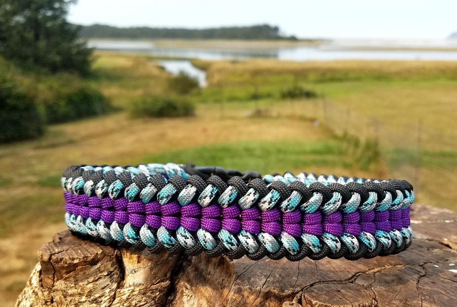 Wide Sanctified Paracord Dog Collar, Strong and Thick Collar, Custom …