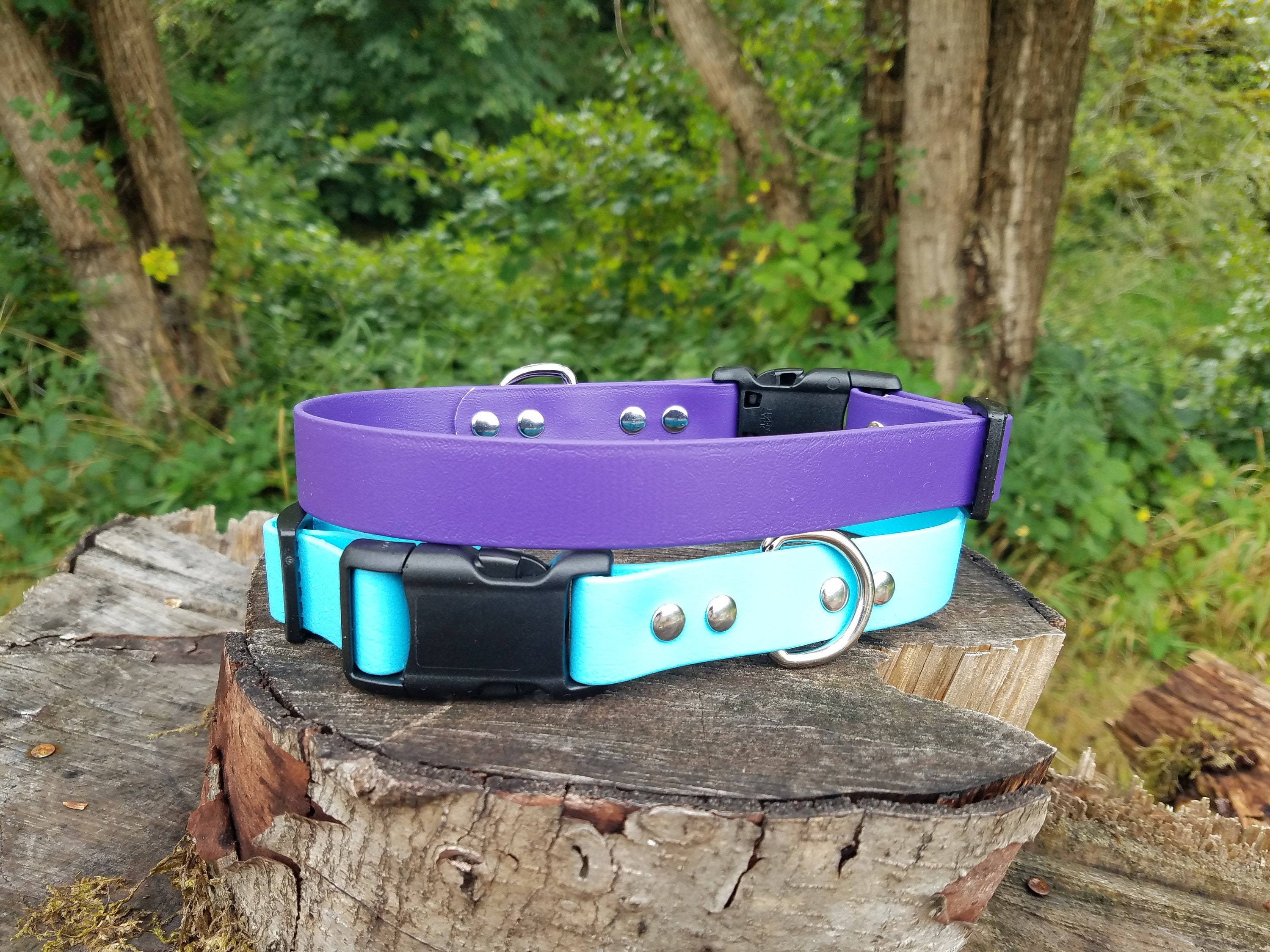 Adjustable Dog Collar, 1" Wide Biothane Waterproof Dog Collar, C…
