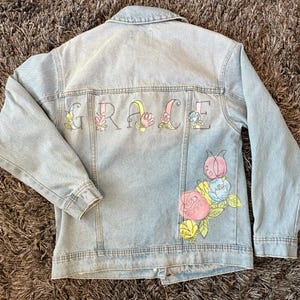 Personalized Hand Painted Jean Jacket Gift