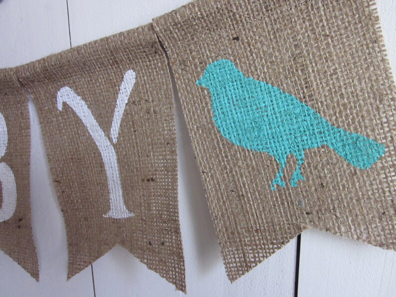 Bird Themed Baby Shower Decoration Personalized Baby Name Etsy