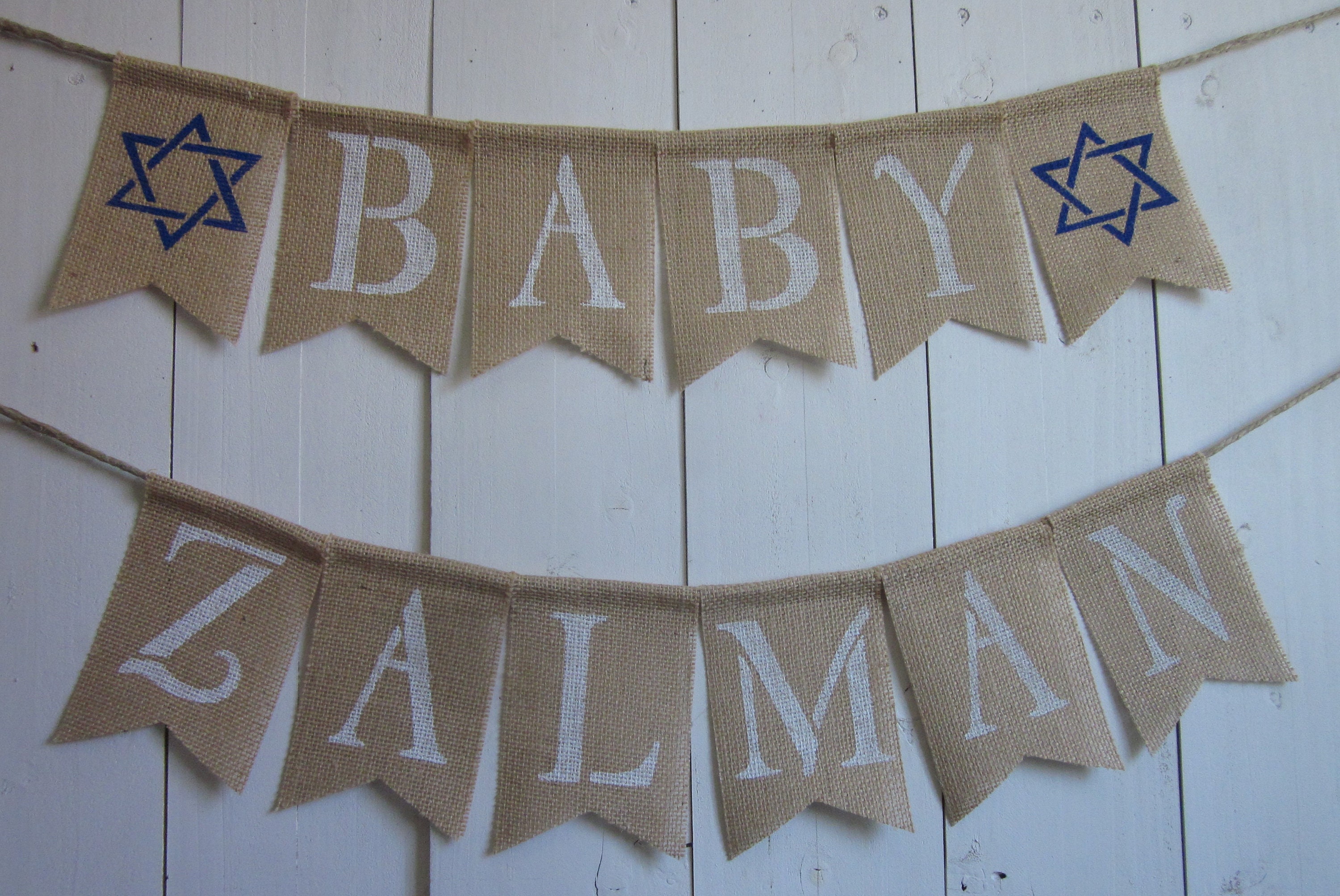 Jewish Baby Shower Decoration Star of David Custom Name | Etsy