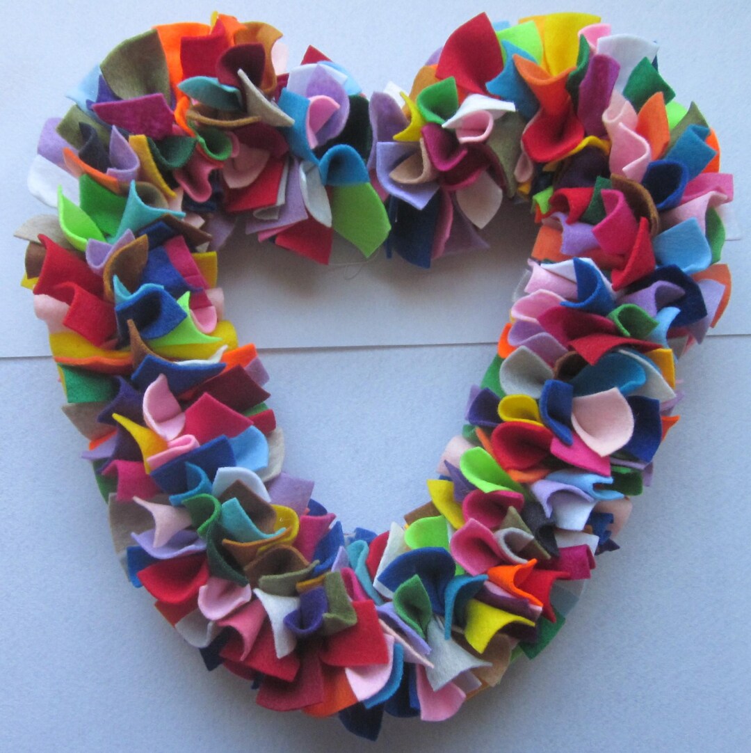 Rainbow Felt Strip Banner: Fluffy Rag Tie Bunting, Custom Colors - Etsy