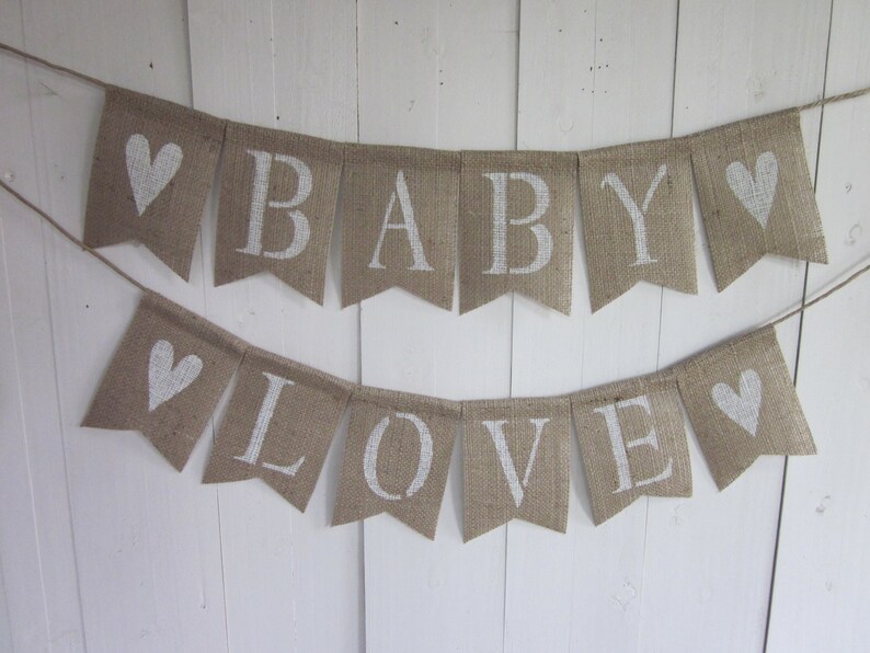 Baby Shower Banner Rustic Chic Burlap Baby Shower Bunting Etsy Baby Shower Banner Rustic Chic Burlap Baby Shower Bunting Etsy