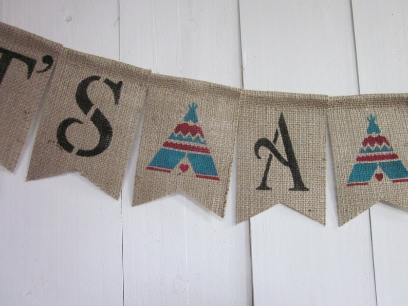Aztec Arrow One Banner Custom First Birthday Indian Decoration Photo Prop Tribal Birthday Highchair Bunting Tee Pee One Garland