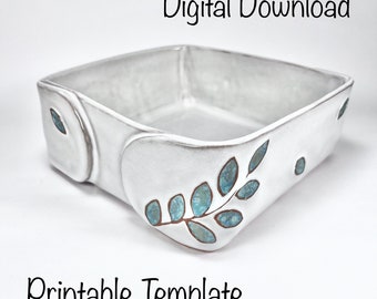 Casserole pottery template, Make your own baking pan, DIY slab building pattern, Ceramic guide, Digital download PDF