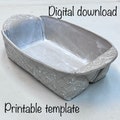 Bread pan pottery template, Make your own breadpan, DIY ceramic pattern, Slab building guide digital download, PDF