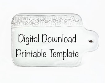 DIY Ceramic Cheeseboard Pattern: Pottery Charcuterie Board Template (Digital Download)