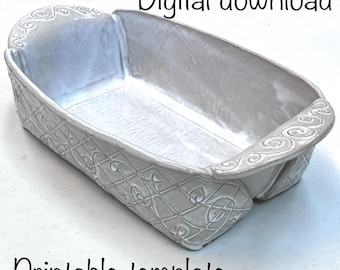 Pottery Bread Pan Template: DIY Ceramic Pattern (PDF Download With Instructions)