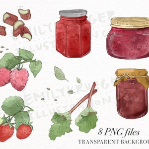 Painted Summer Jam Clipart Pack, Digital Download image 2