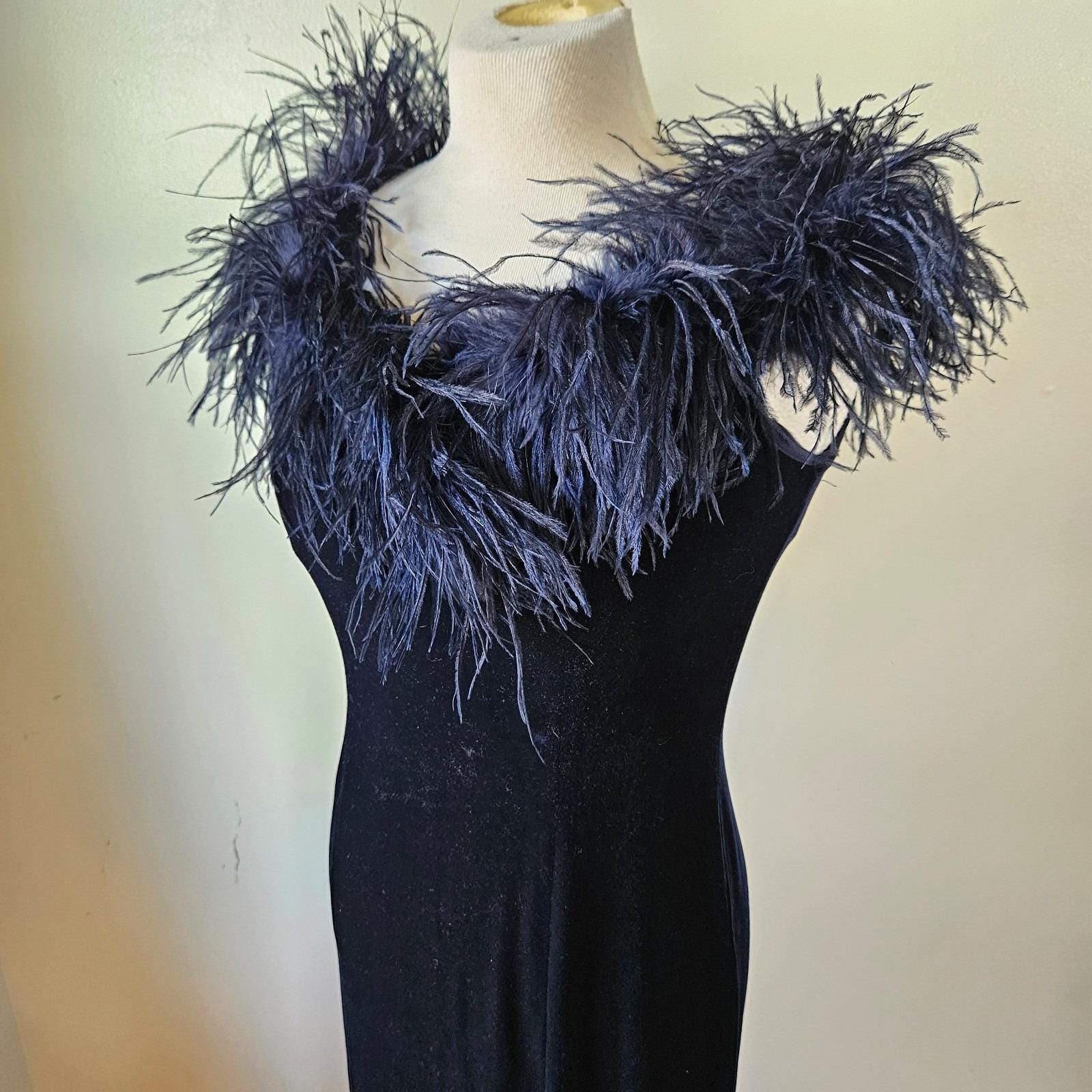 90s Feather Dress - Etsy Canada