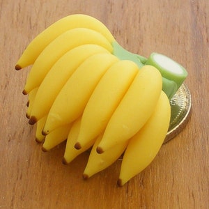1:12 Scale Single Bunch Of Bananas Dolls House Miniature Fruit Food Accessory