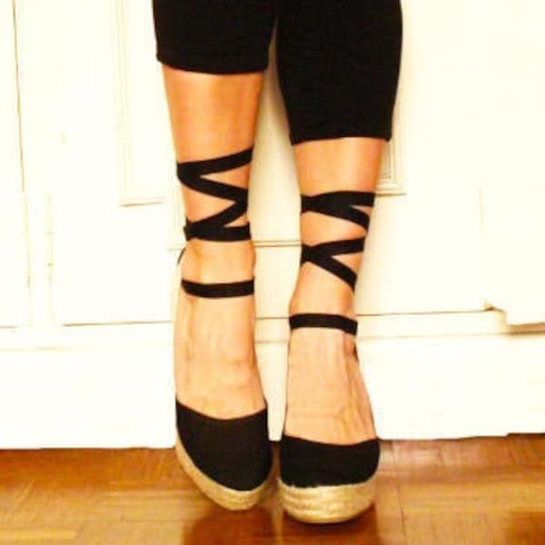 lace up platform espadrilles