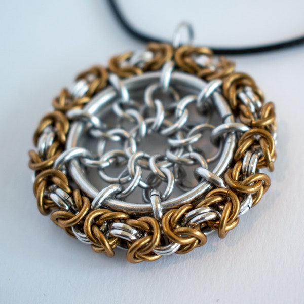 Byzantine Dreamcatcher Chain Mail Pendant Necklace