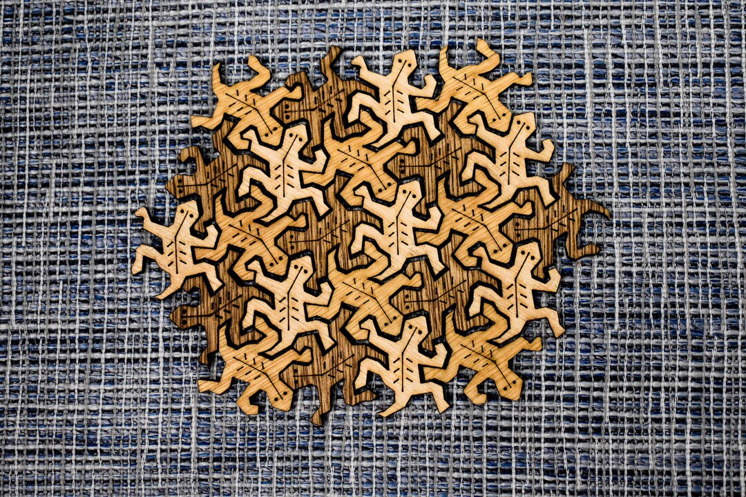 VTG Lizards Of MC Escher Foam Puzzle 1996 Complete I Project