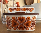 Arabia Finland Salt Box Raija Uosikkinen Designed Salt Box Sirpa Pattern Scandanavian Century Modern