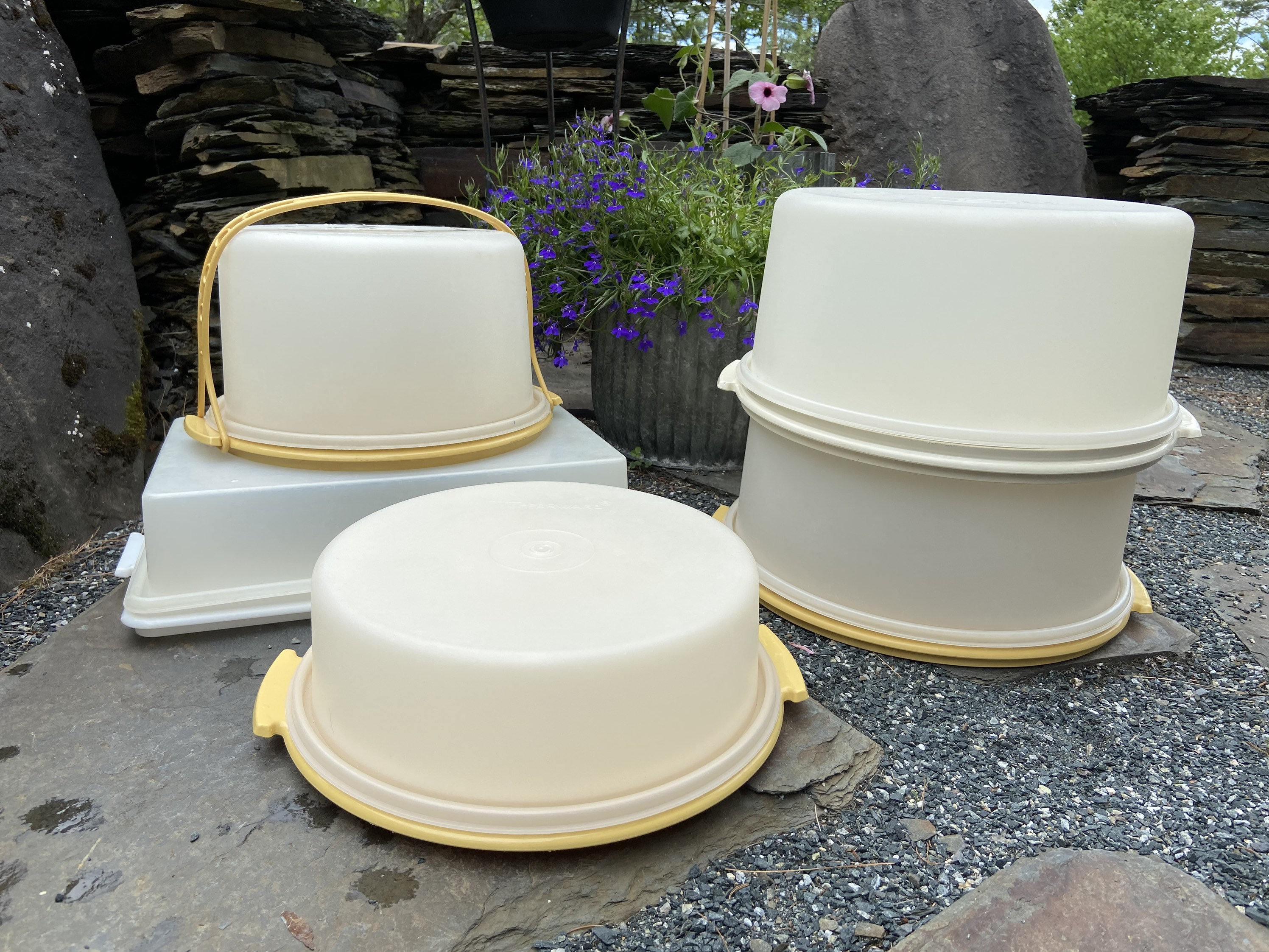 Vintage Tupperware Covered Cake Carrier Keepers Sold Separately