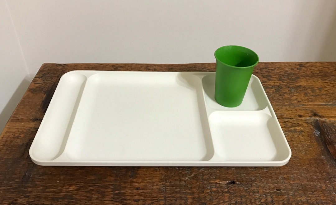 Vintage Tupperware Divided Lunch or Dinner Tray in Almond 1535 Etsy