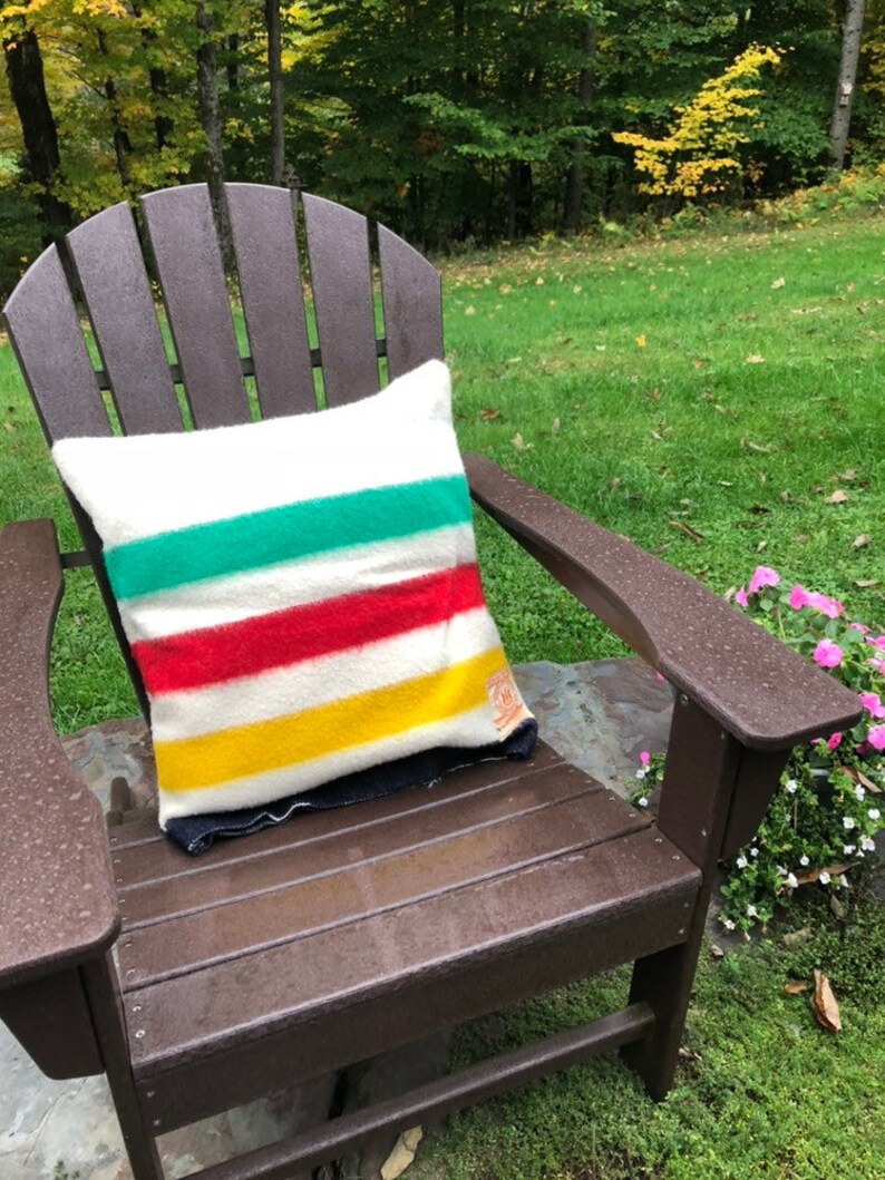 Hudson S Bay Blanket Pillow Vintage Hudson Bay Point Etsy