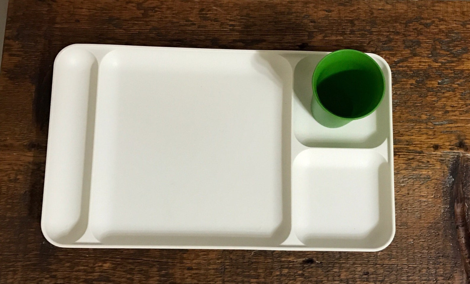 Vintage Tupperware Divided Lunch or Dinner Tray in Almond 1535 Etsy