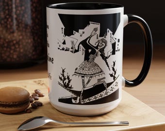 Personalized 'Ama la Vida' Mug: Latin American Art Coffee Cup