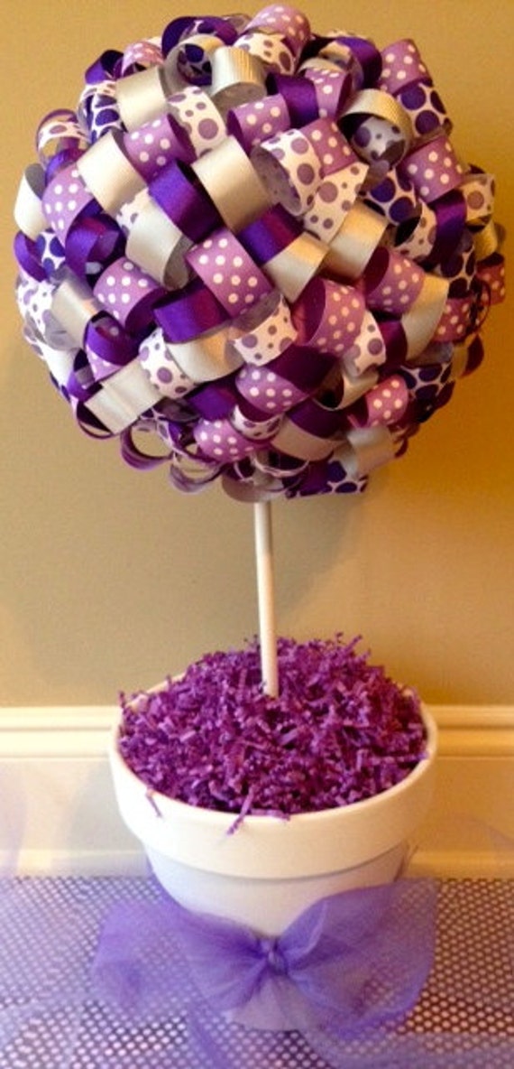 Items similar to Splash of Purple Ribbon Tree on Etsy