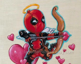 Deadpool Cupido- Marvel, strip, Fan art