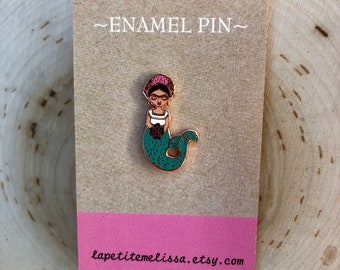 Frida Sirenita 1" Mini Emaille Pin