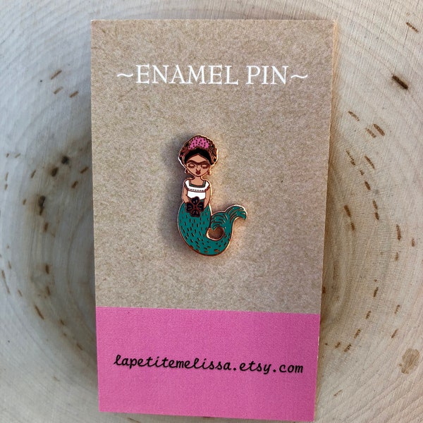 Frida Sirenita 1" Mini Enamel Pin