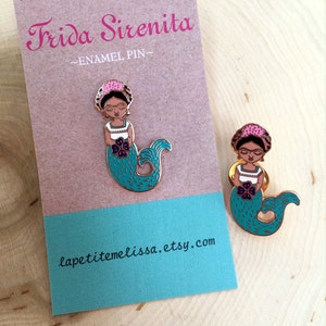 Frida Sirenita Enamel Pin