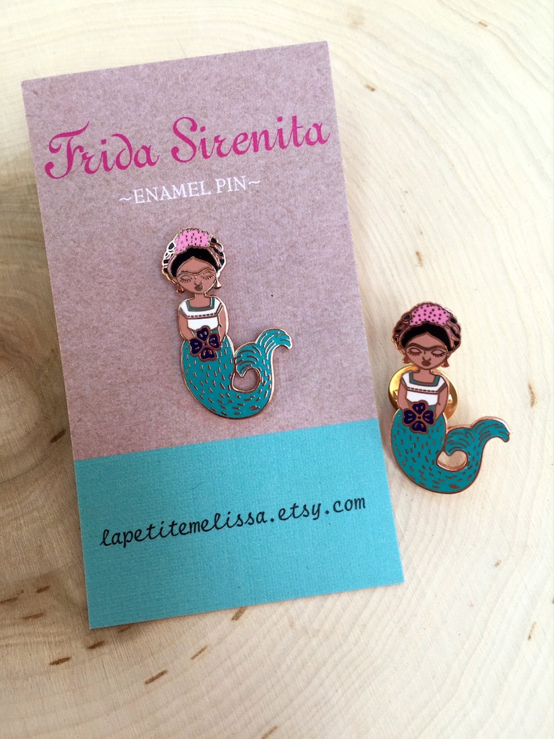 Frida Sirenita Enamel Pin image 1