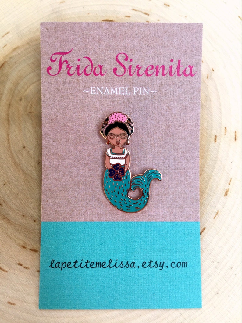 Frida Sirenita Enamel Pin image 2